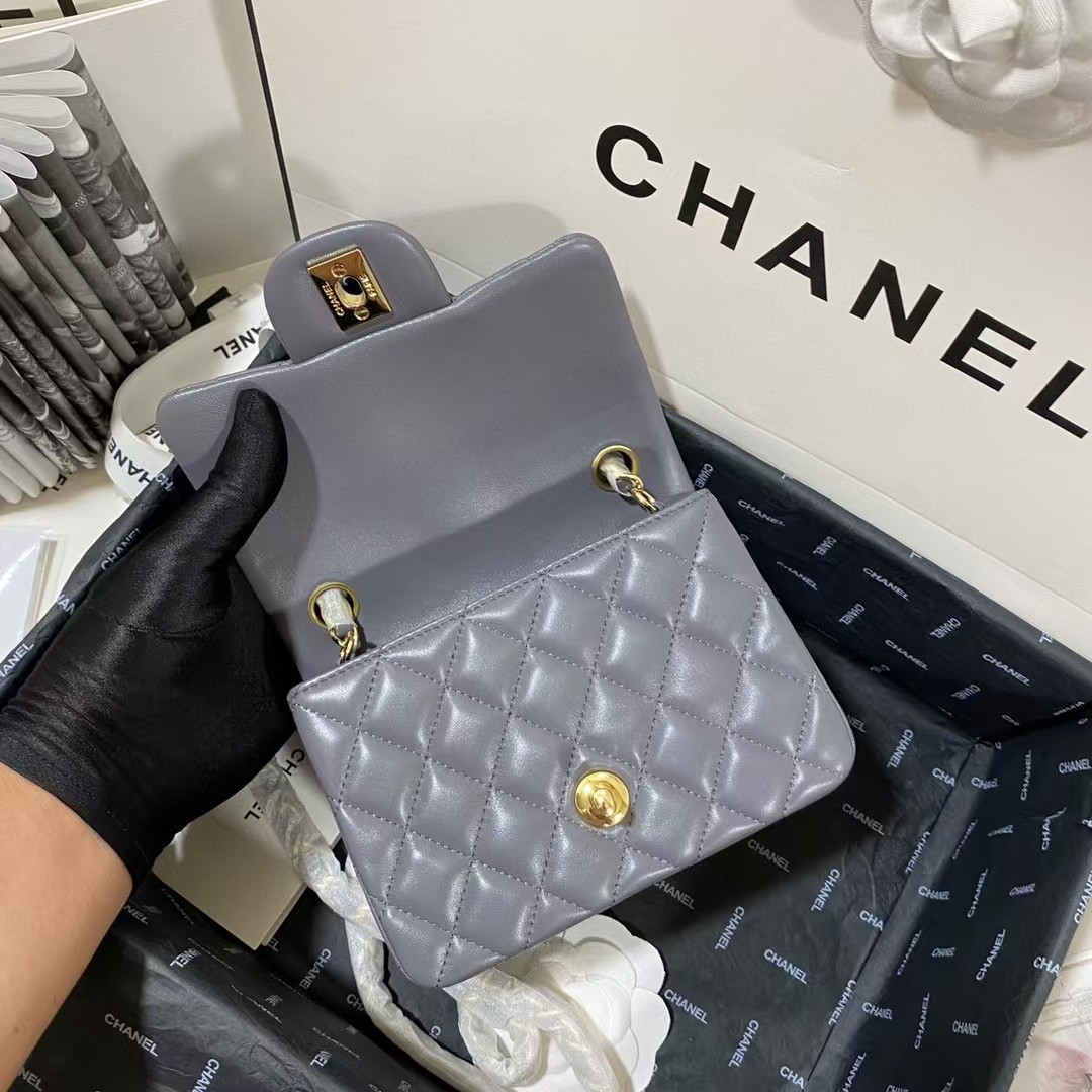 Ch*el evening bag 17cm
