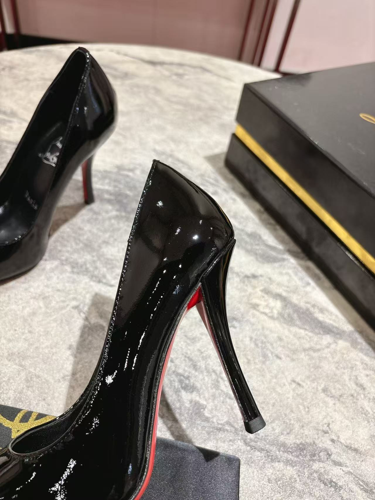 ua Ch**an louboutin cl red-bottom shoes 10cm heel