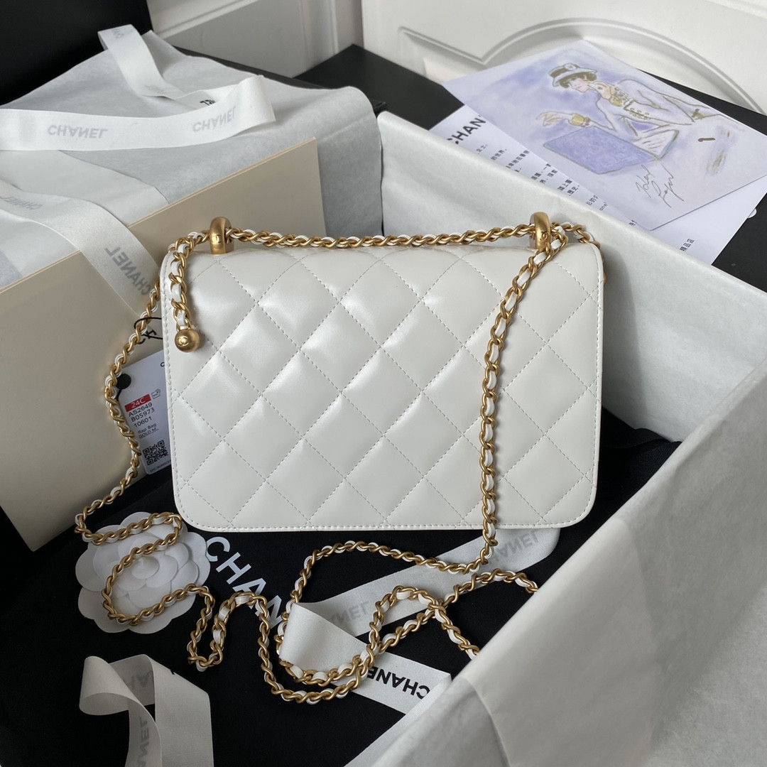 Ch*el small 24c flap bag as2649 22×14.5×8cm