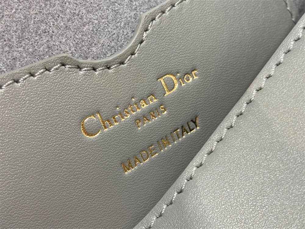 medium D*or bobby bag grey box calfskin