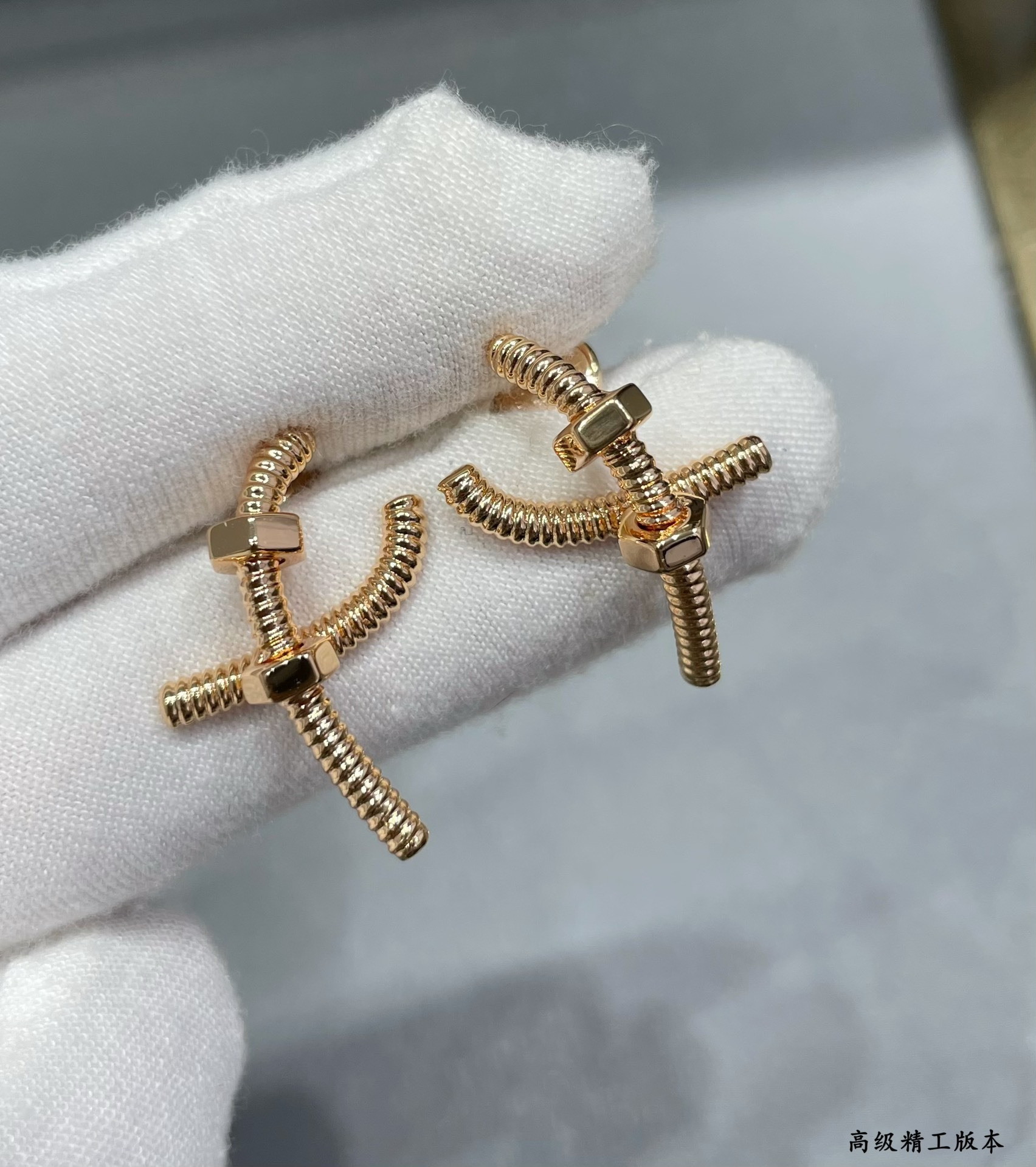 Ca*t*er cross screw earrings