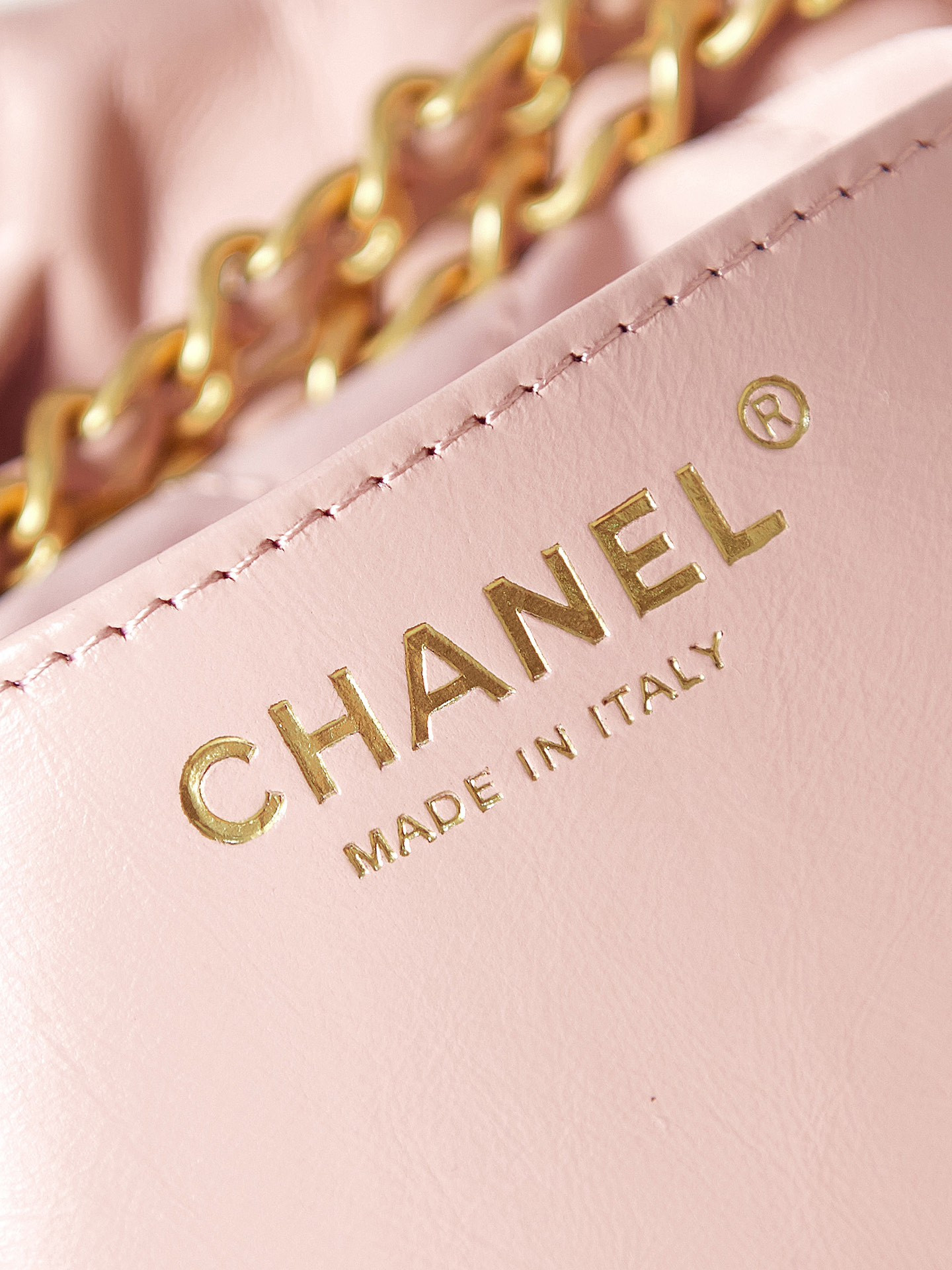 Ch*el 22 mini handbag shiny calfskin pink 7.8 × 7.4 × 2.3 in