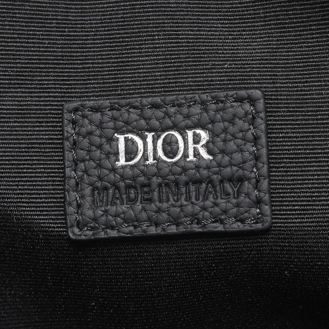 D*or safari bag with strap beige and black D*or oblique jacquard 8.5 x 6 x 2.5 inches