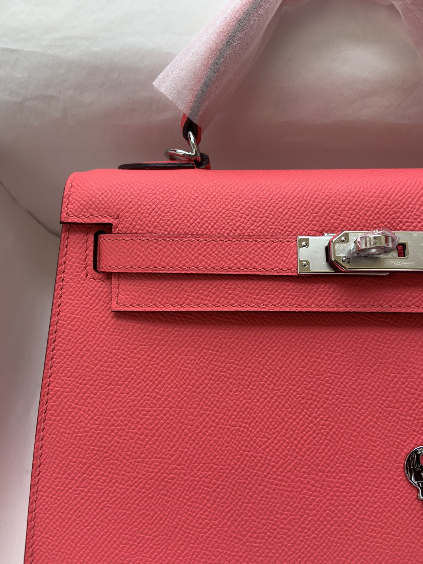 HERMÈS Kelly Silver-tone Hardware 25 28