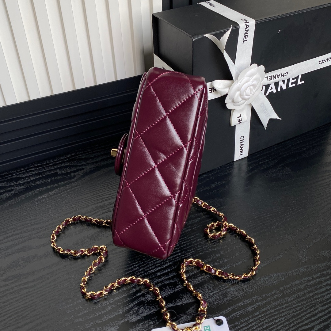 Ch*el mini flap bag with top handle 14×19×8.5cm