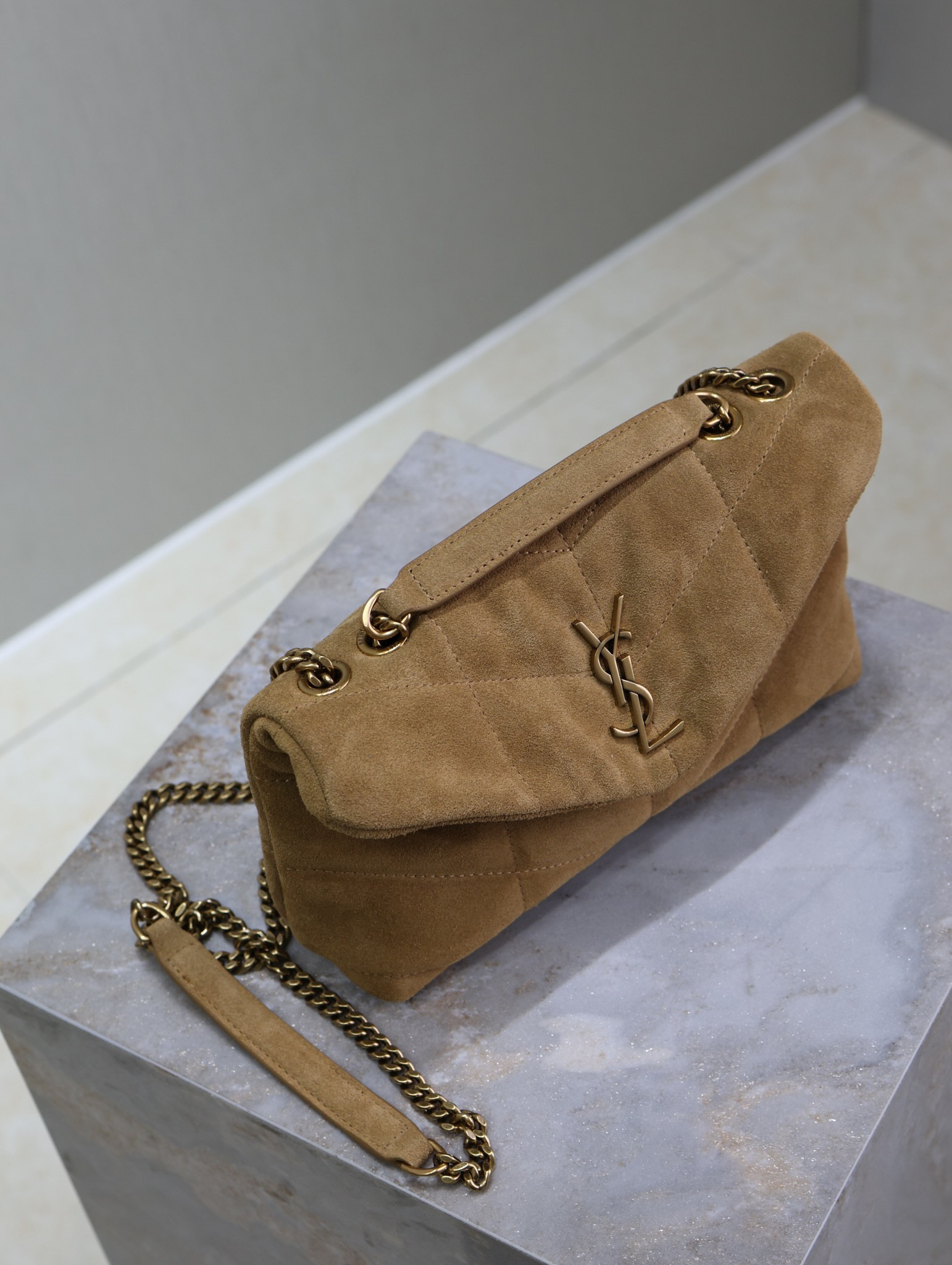 Y*L loulou mini puffer (suede) 23×15.5×8.5cm