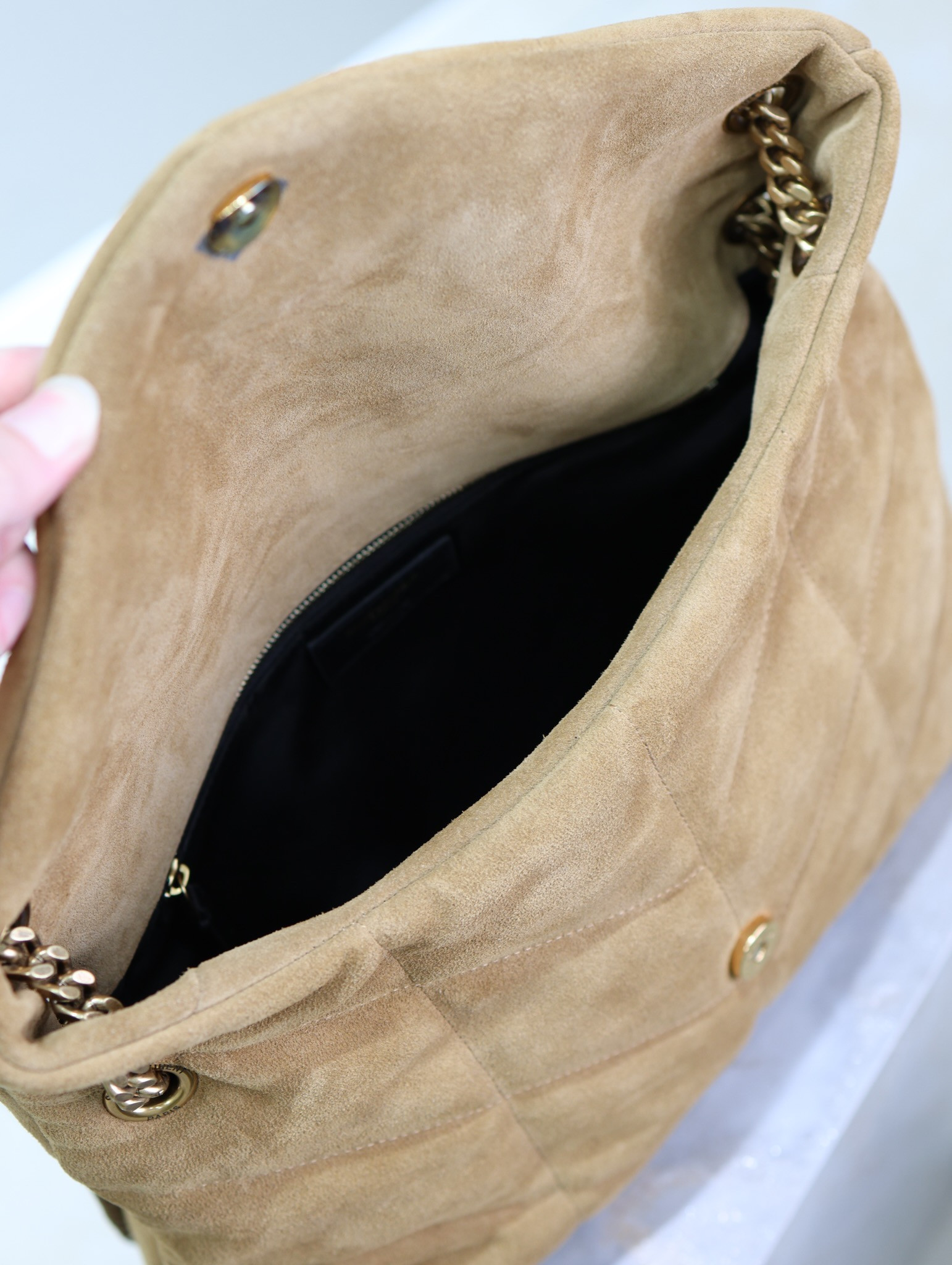 Y*L loulou puffer (suede) 35x23x13.5cm