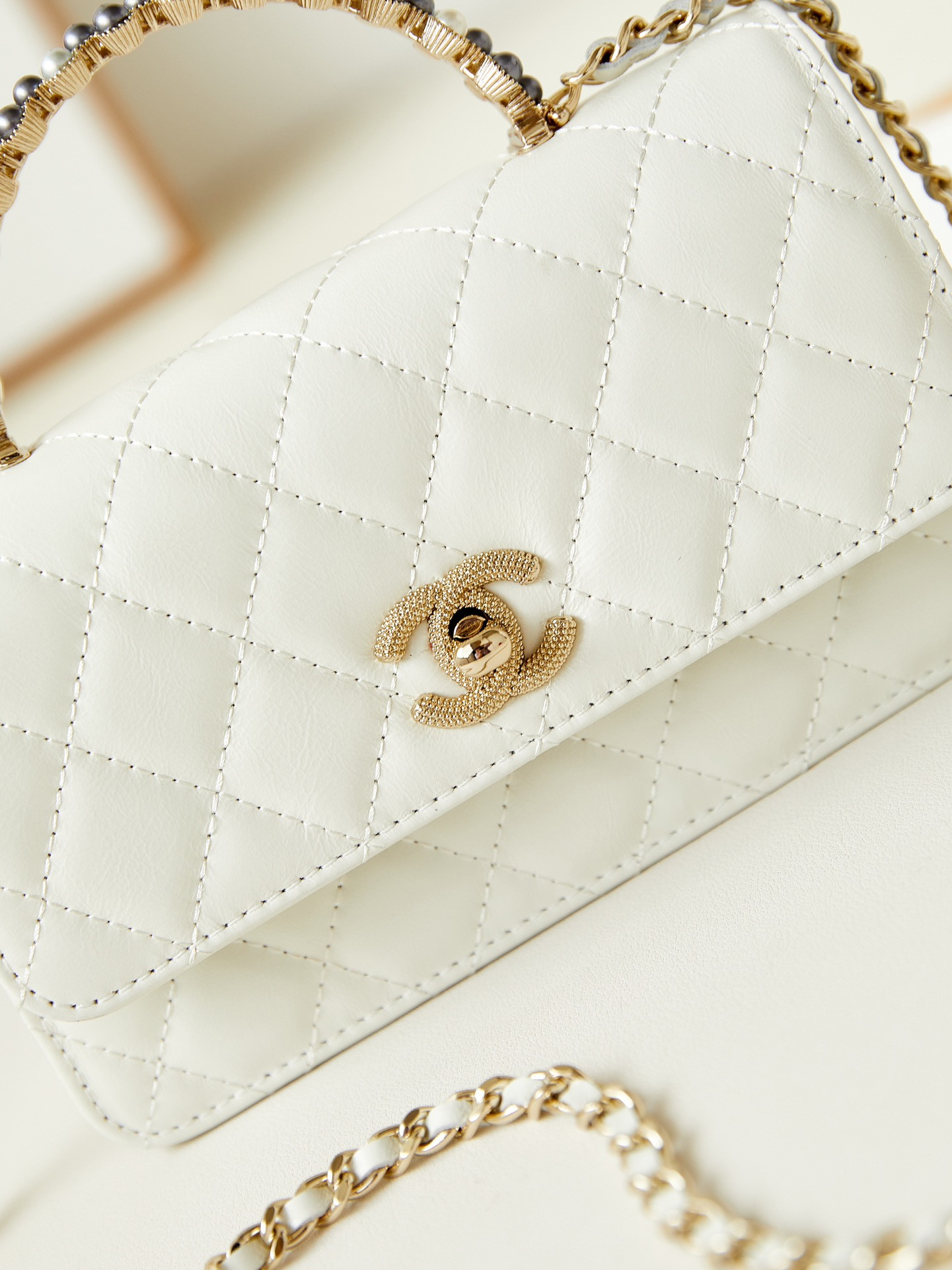 Ch*el 24p woc classic wallet on chain 11x18.5x6cm